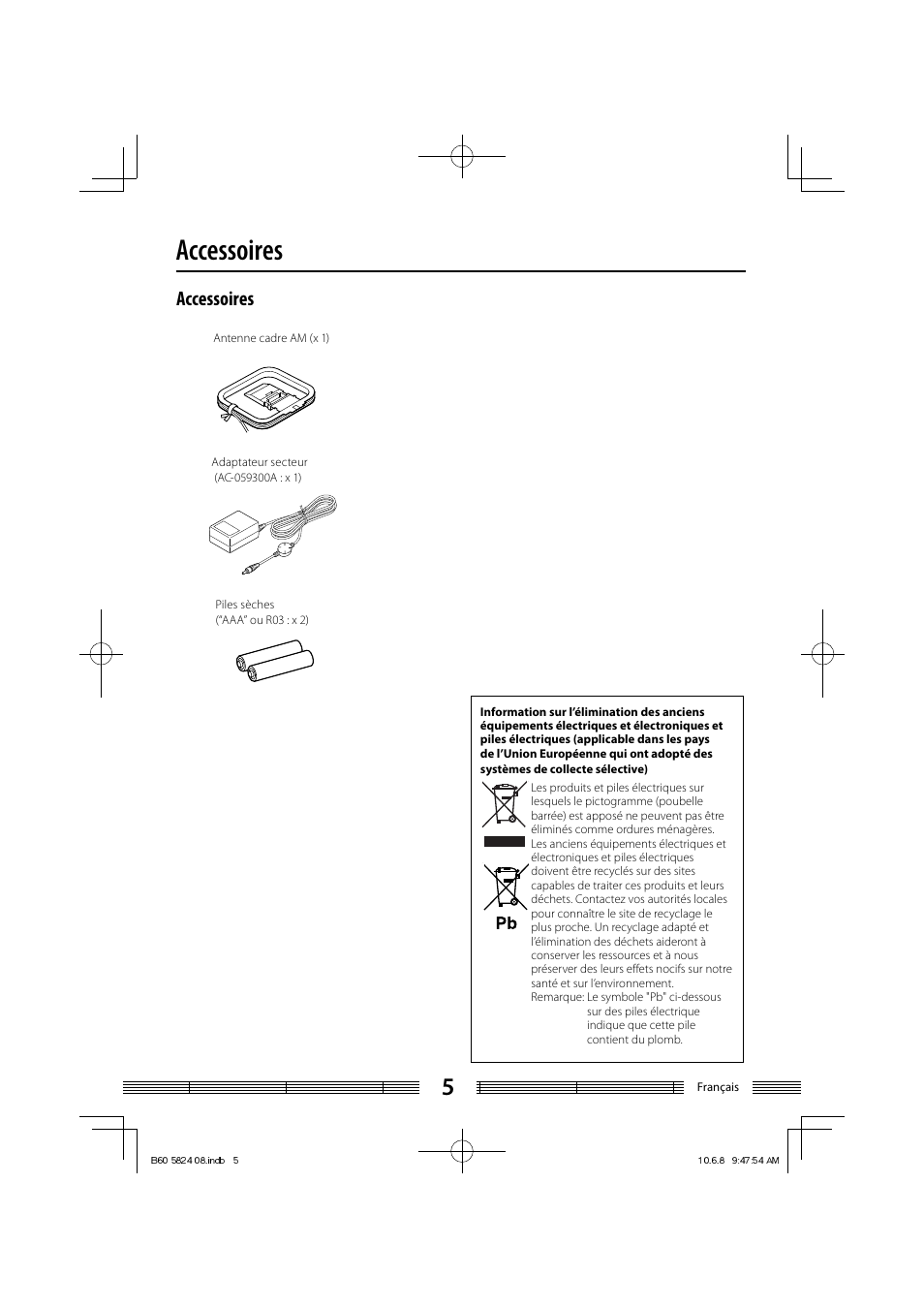 Accessoires | Kenwood AS-iP70 User Manual | Page 33 / 168