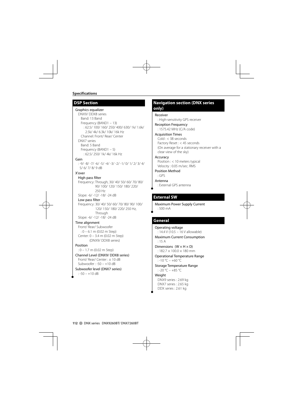 Kenwood DNX9260BT User Manual | Page 112 / 116