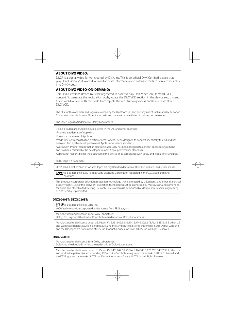 Kenwood DNX9260BT User Manual | Page 114 / 116