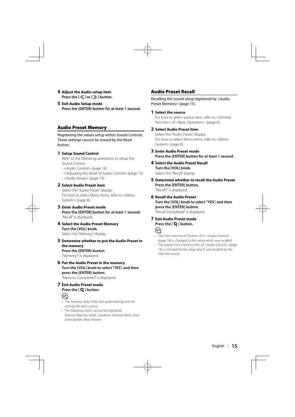 Kenwood KMR-700U User Manual | Page 15 / 28