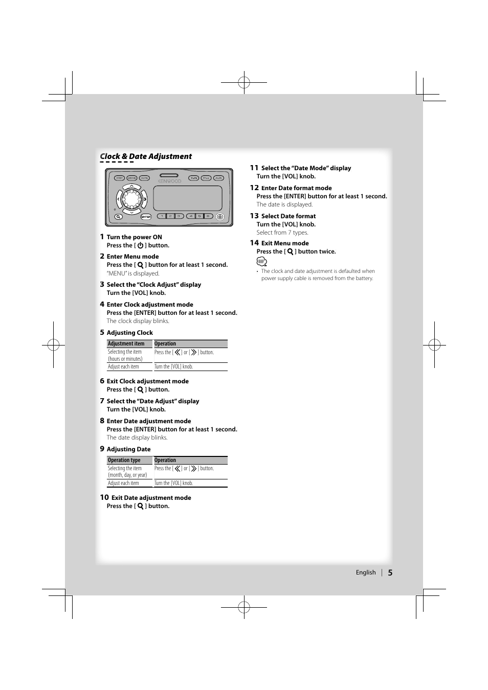 Kenwood KMR-700U User Manual | Page 5 / 28