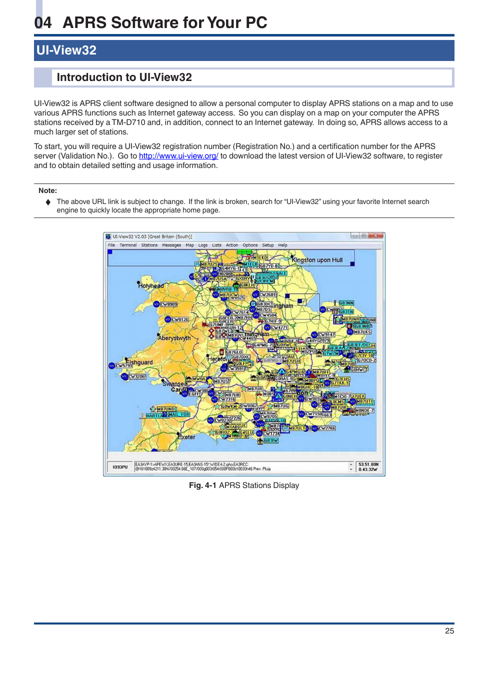 04 aprs software for your pc, Ui-view32, Introduction to ui-view32 | Ui‑view32, Introduction to ui‑view32 | Kenwood TM-D710GE User Manual | Page 29 / 108