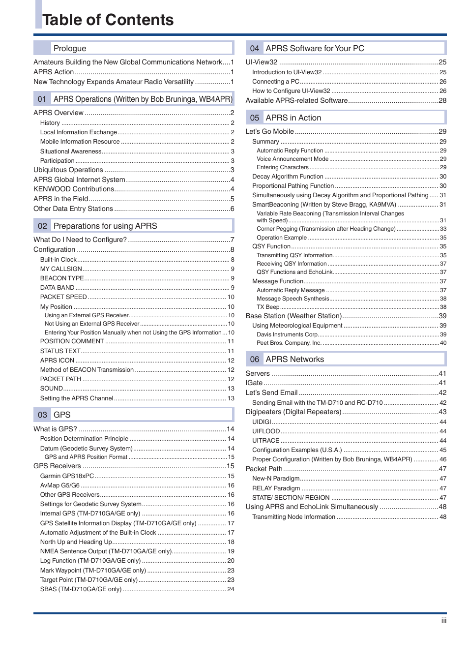 Kenwood TM-D710GE User Manual | Page 3 / 108