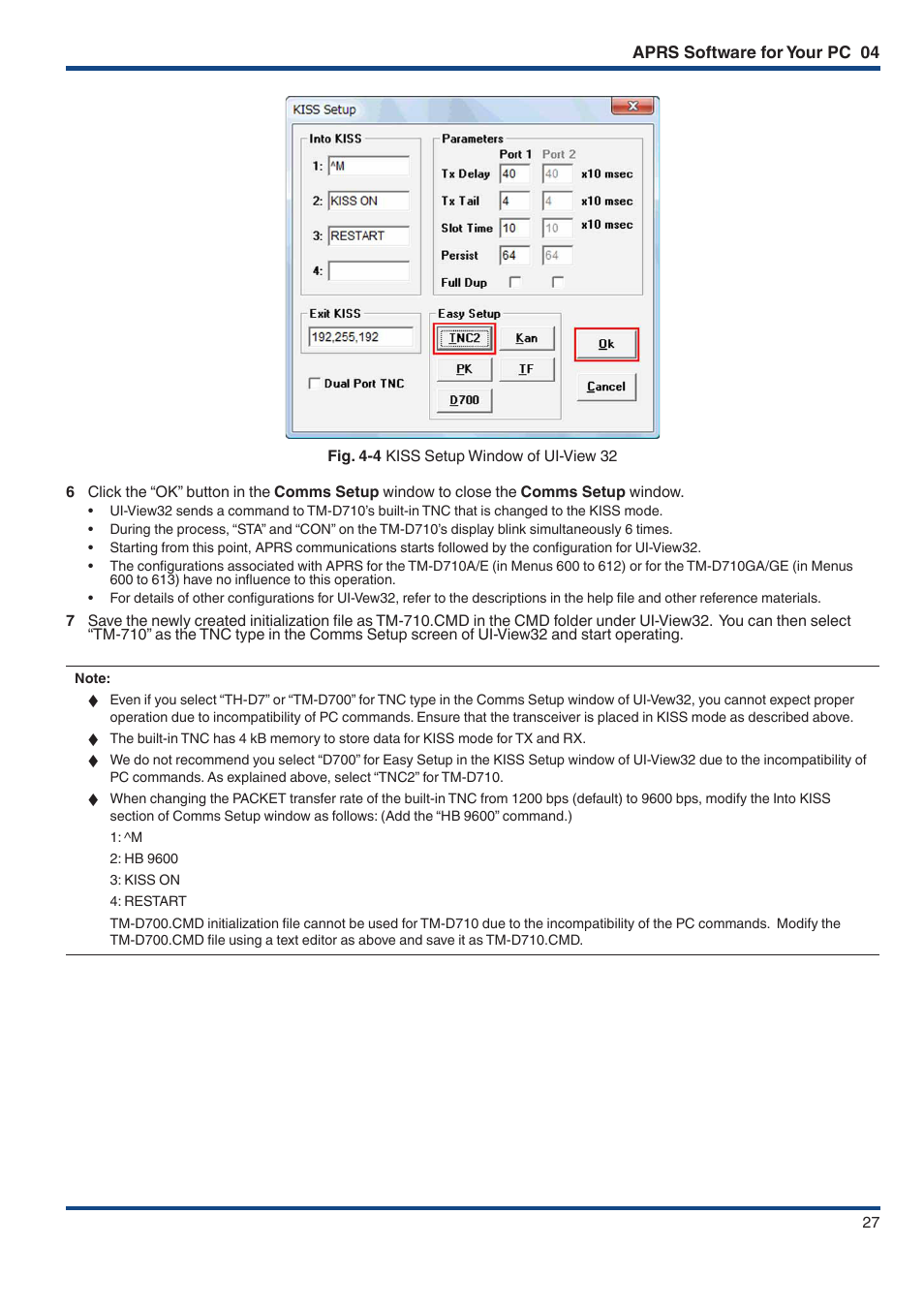 Kenwood TM-D710GE User Manual | Page 31 / 108