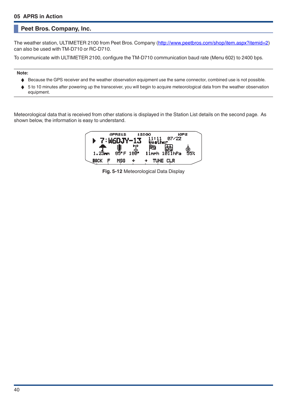 Peet bros. company, inc | Kenwood TM-D710GE User Manual | Page 44 / 108