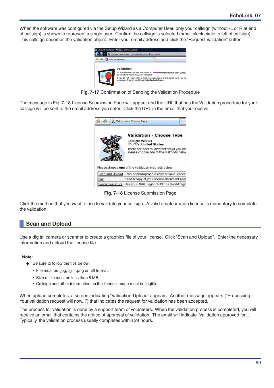Scan and upload | Kenwood TM-D710GE User Manual | Page 63 / 108