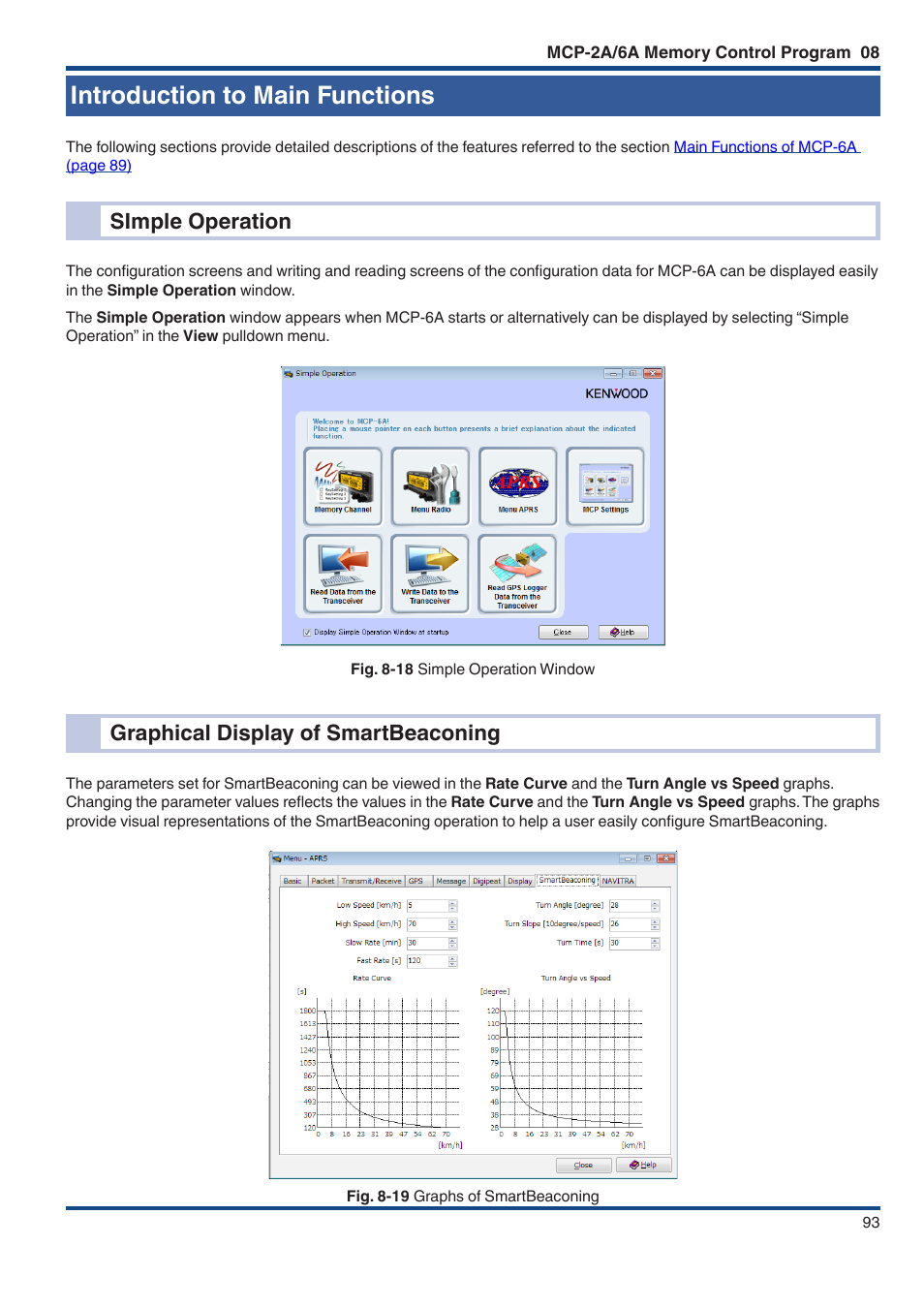 Introduction to main functions, Simple operation, Graphical display of smartbeaconing | Kenwood TM-D710GE User Manual | Page 97 / 108