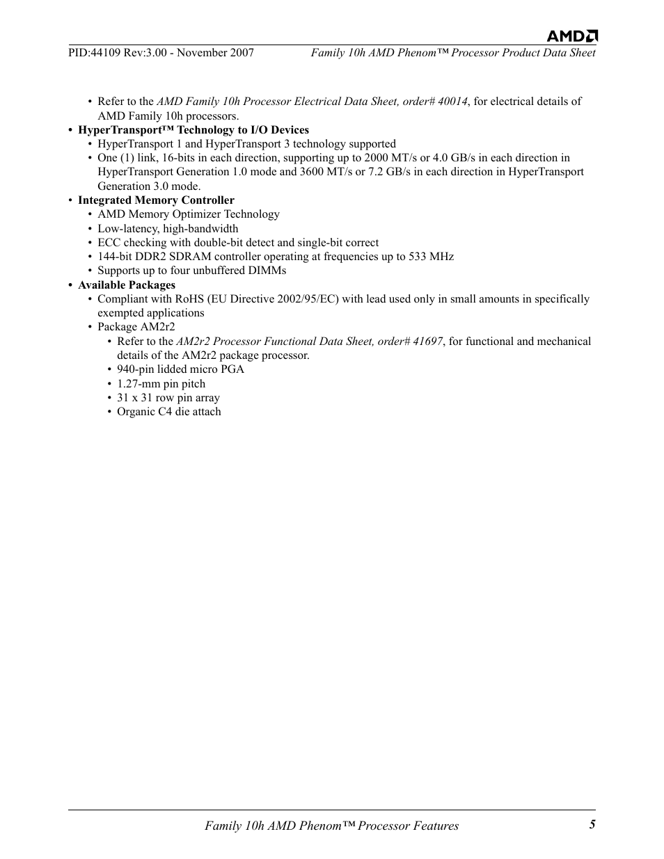 AMD Phenom 10h User Manual | Page 5 / 6