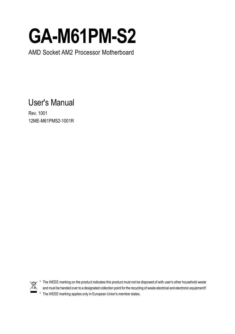 AMD GA-M61PM-S2 User Manual | 80 pages