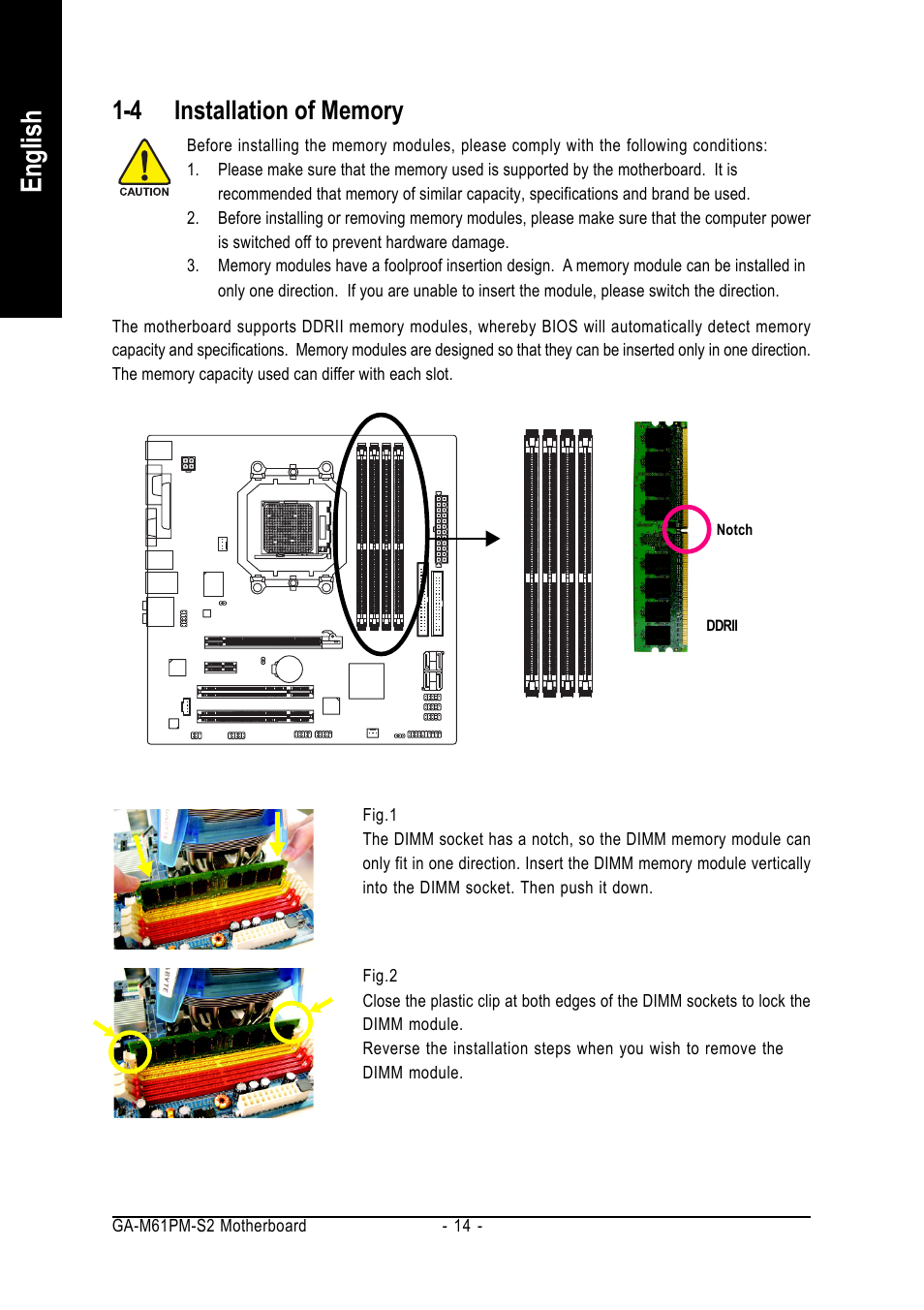 English | AMD GA-M61PM-S2 User Manual | Page 14 / 80