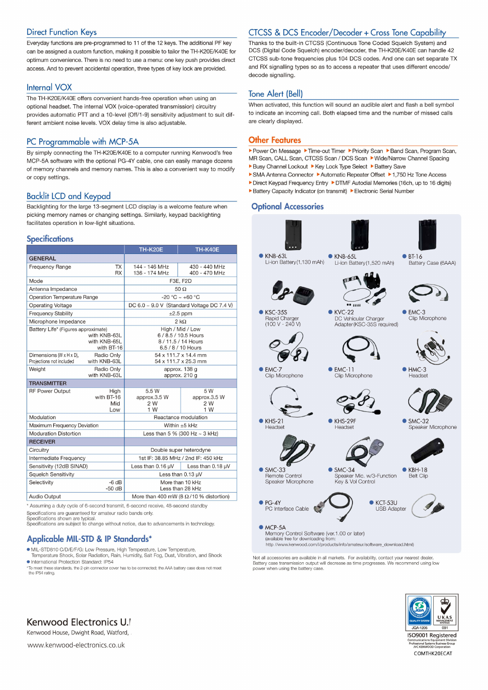 Th-k20e_k40e-2 | Kenwood TH-K40E User Manual | Page 2 / 2