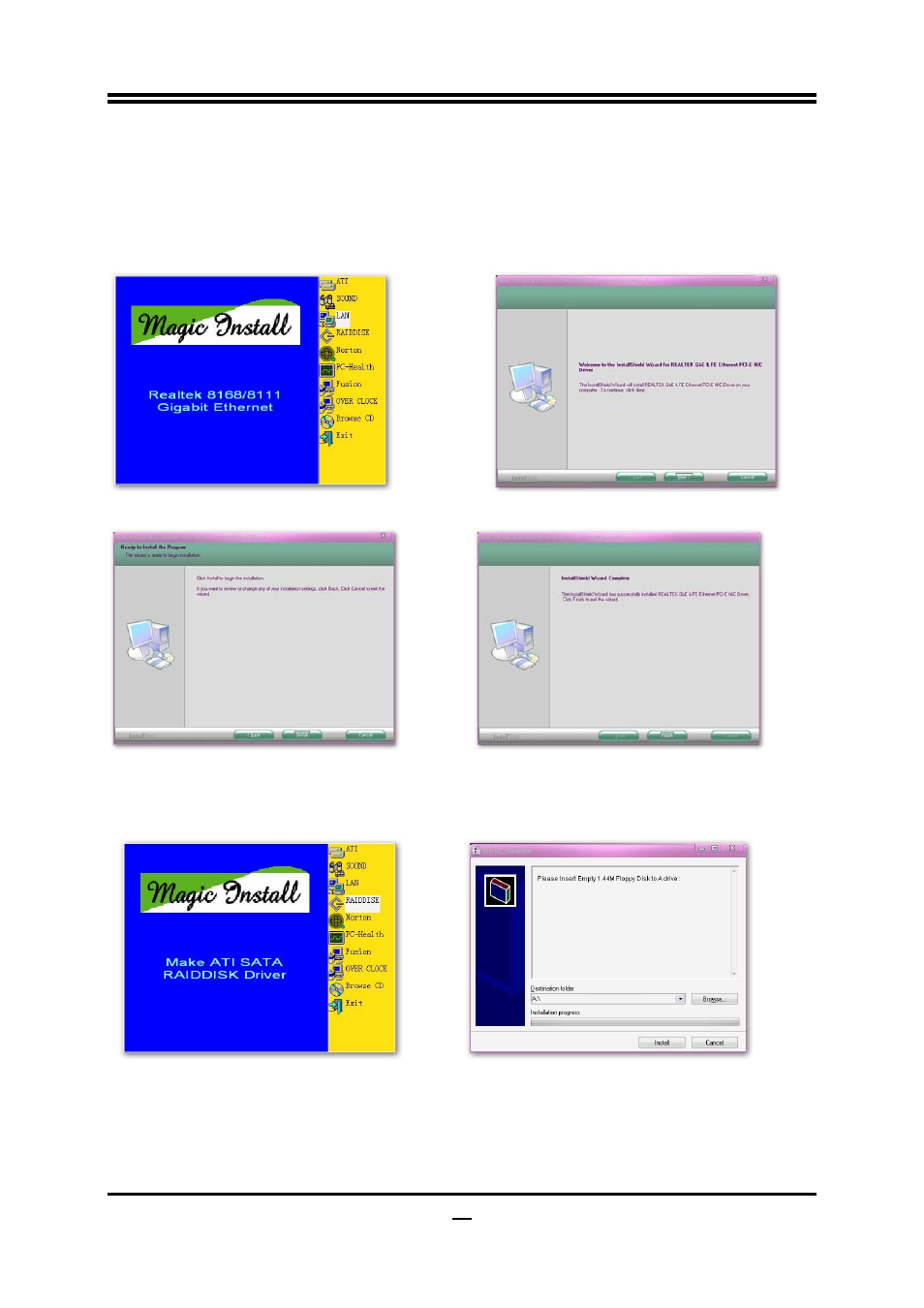 3 lan install lan, 4 raid install ati sata driver and utility | AMD Socket AM2+ Quad Core AMD Processor SB750 User Manual | Page 43 / 53