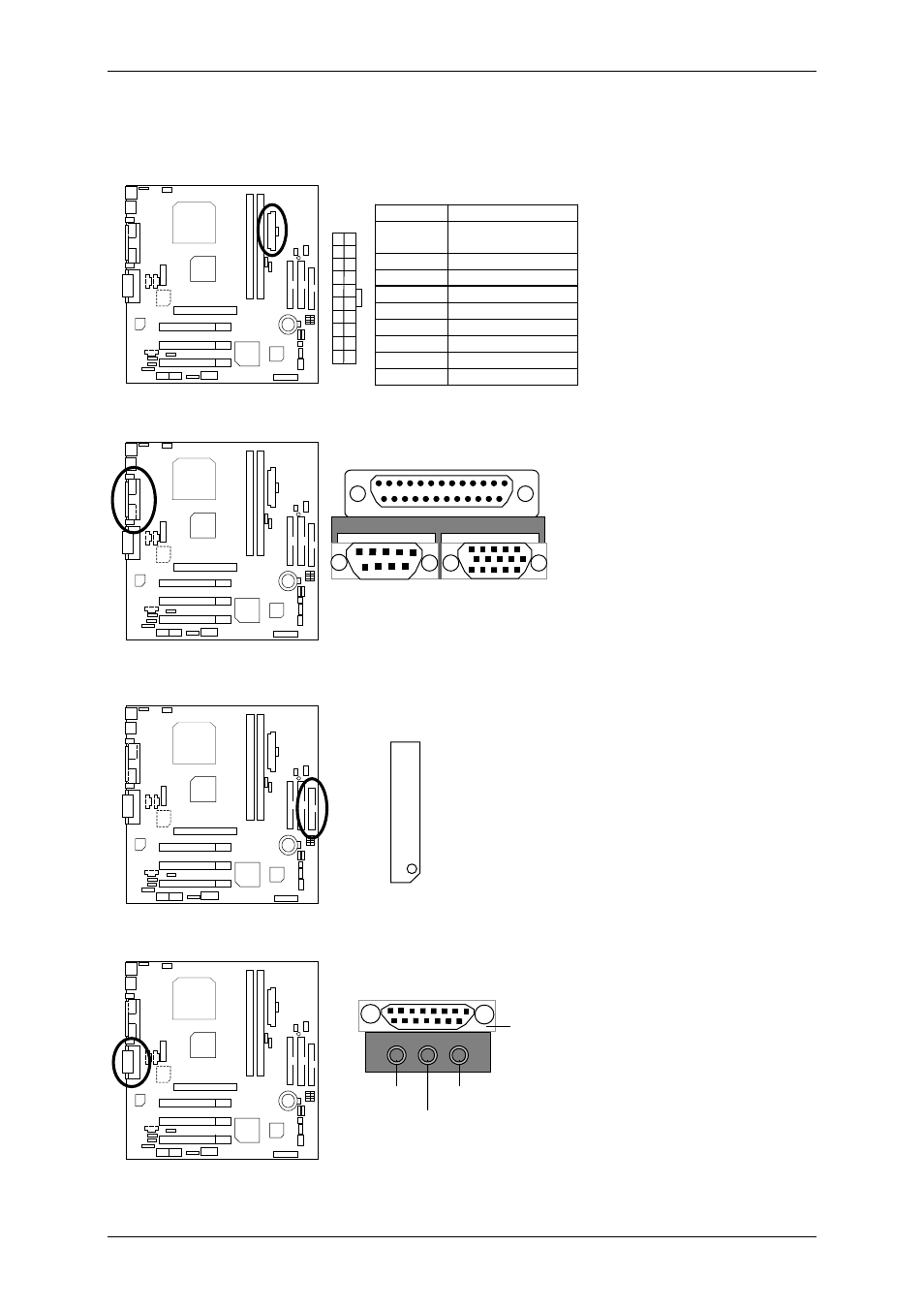 Connectors, Atx power, Com a / vga / lpt port | Floppy connector, Game & audio port, Atx p, Ower, Com a / vga / lpt p, Loppy, Onnector | AMD 7ZMMC User Manual | Page 8 / 36