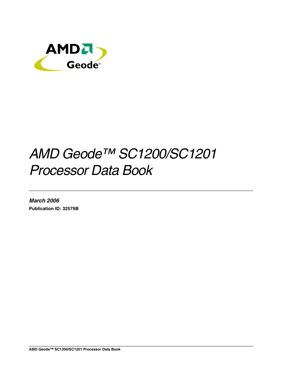 AMD Geode SC1201 User Manual | 443 pages