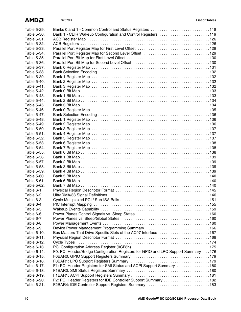 AMD Geode SC1201 User Manual | Page 10 / 443