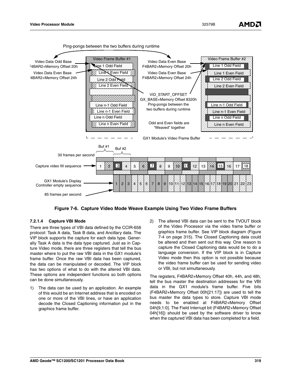 4 capture vbi mode, Figure 7-6 | AMD Geode SC1201 User Manual | Page 319 / 443