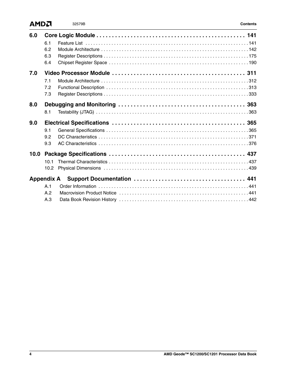 AMD Geode SC1201 User Manual | Page 4 / 443