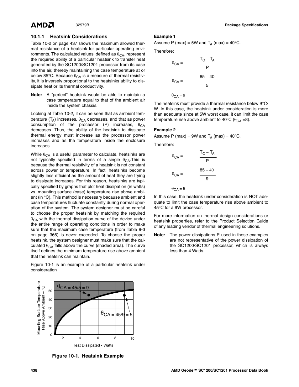 1 heatsink considerations, Figure 10-1, Heatsink example | AMD Geode SC1201 User Manual | Page 438 / 443