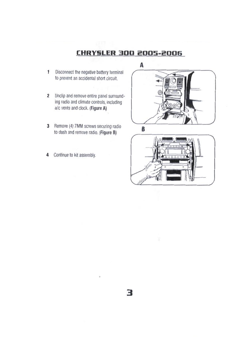 Chrysler 300 b005-e00b, Chrysler 300 2005-2006 | Kenwood CAW1035-01 User Manual | Page 5 / 14