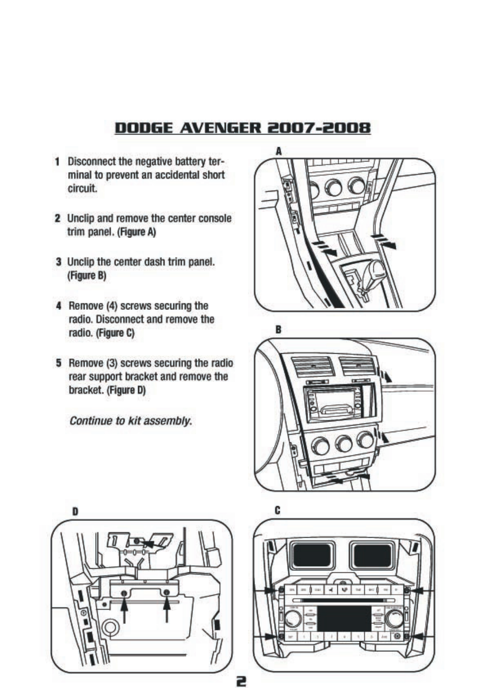 Dodee avemeer £007-2008, Dodge avenger 2007-2008, 1| y c ------- k7 | Kenwood CAW1035-06 User Manual | Page 4 / 7