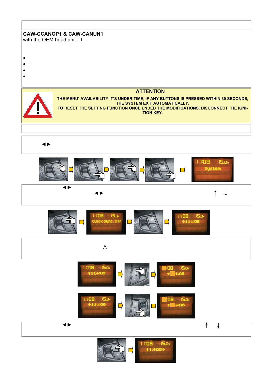 Opel menu setting | Kenwood CAW-CCANOP1 User Manual | Page 2 / 3
