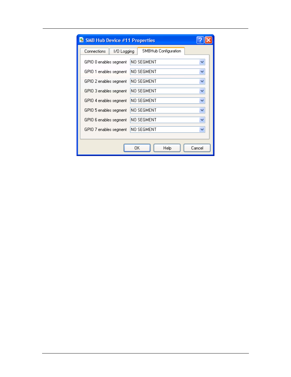 Figure 7-33: smb hub properties dialog | AMD SimNow Simulator 4.4.4 User Manual | Page 114 / 269