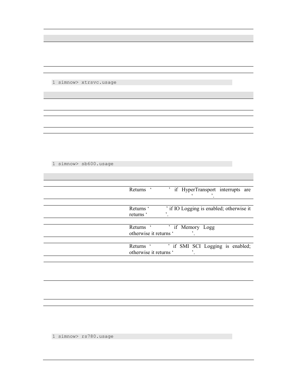 Ati sb400/sb600/sb700, Ati rs480 | AMD SimNow Simulator 4.4.4 User Manual | Page 264 / 269