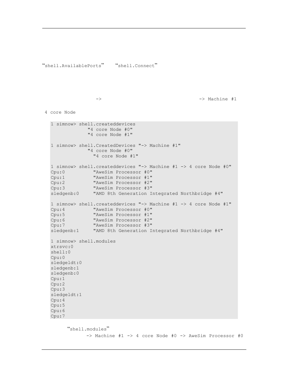 Shell automation commands for device groups, Device tree, 4 shell automation commands for device groups | AMD SimNow Simulator 4.4.4 User Manual | Page 31 / 269