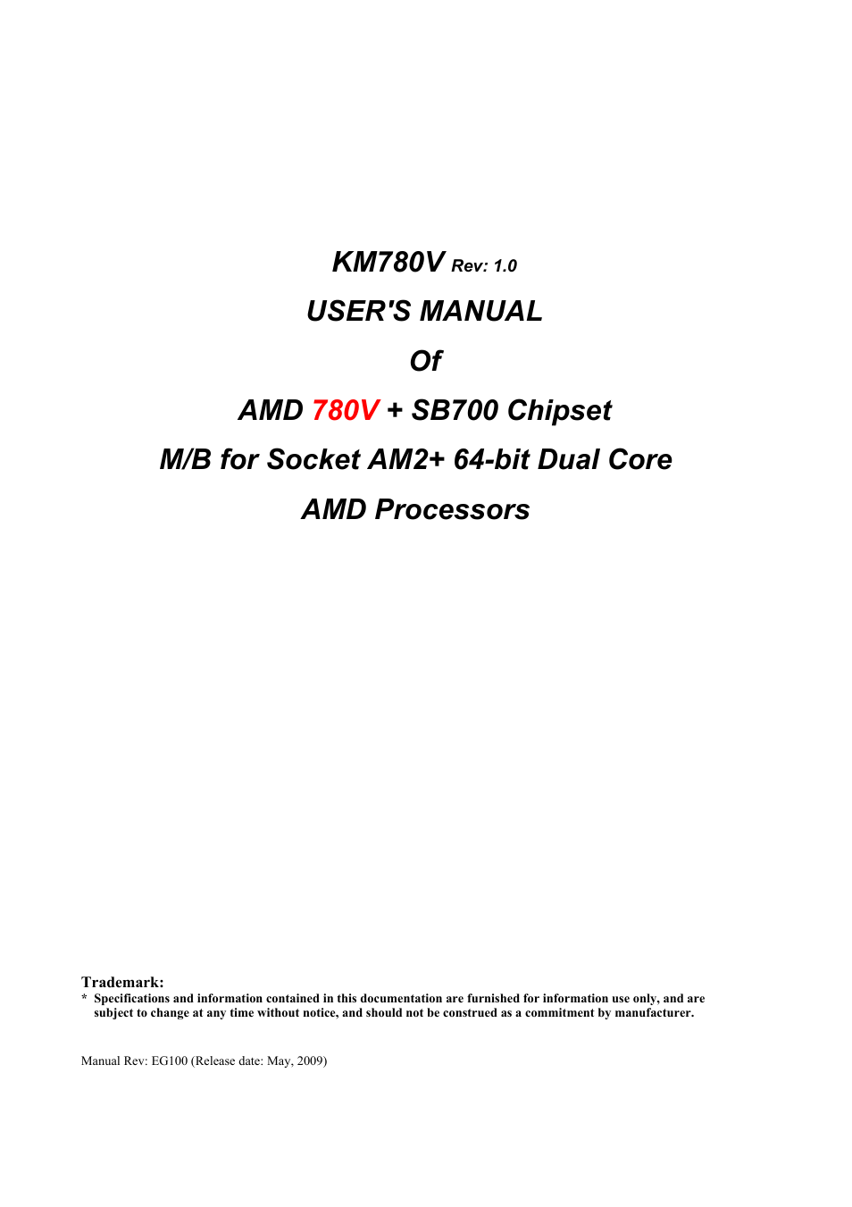 AMD KM780V User Manual | 21 pages