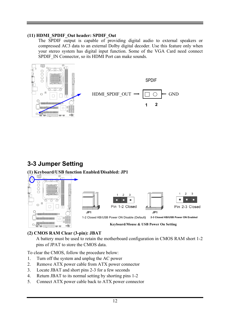 3 jumper setting | AMD KM780V User Manual | Page 15 / 21