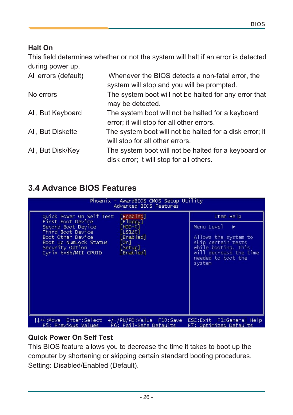 Т³гж 30, 4 advance bios features | AMD SBX-5363 User Manual | Page 30 / 55