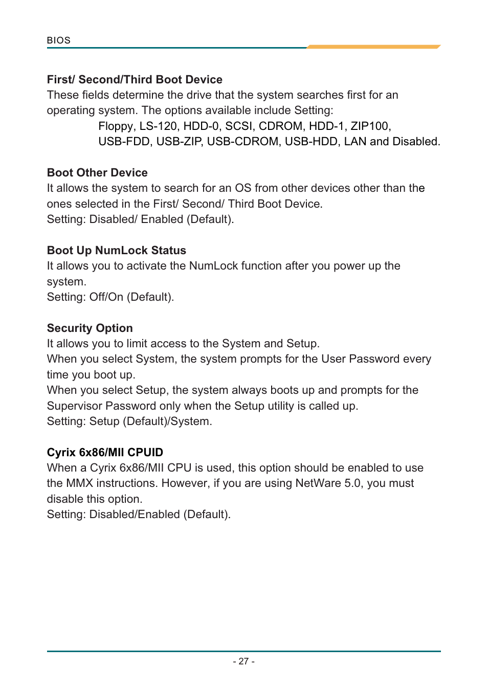 Т³гж 31, 4 advance bios features | AMD SBX-5363 User Manual | Page 31 / 55