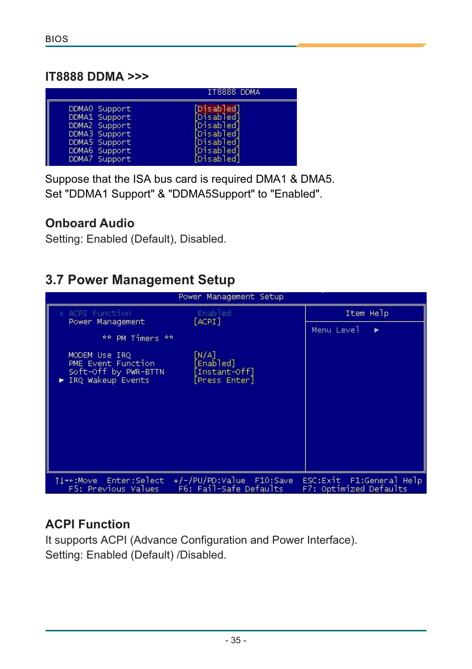 Т³гж 39, 7 power management setup | AMD SBX-5363 User Manual | Page 39 / 55