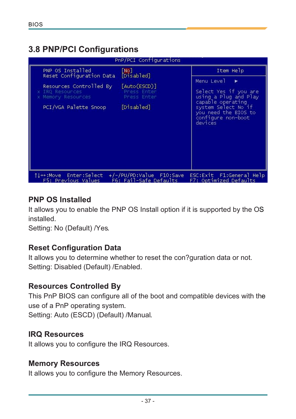 Т³гж 41, 8 pnp/pci configurations | AMD SBX-5363 User Manual | Page 41 / 55