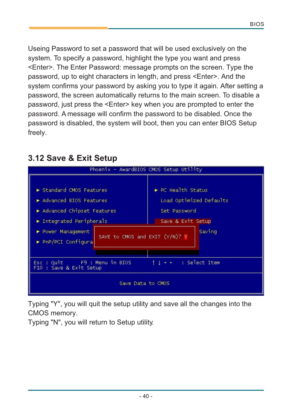 Т³гж 44, 12 save & exit setup, 13 exit without saving | 14 bios beep sound code list | AMD SBX-5363 User Manual | Page 44 / 55