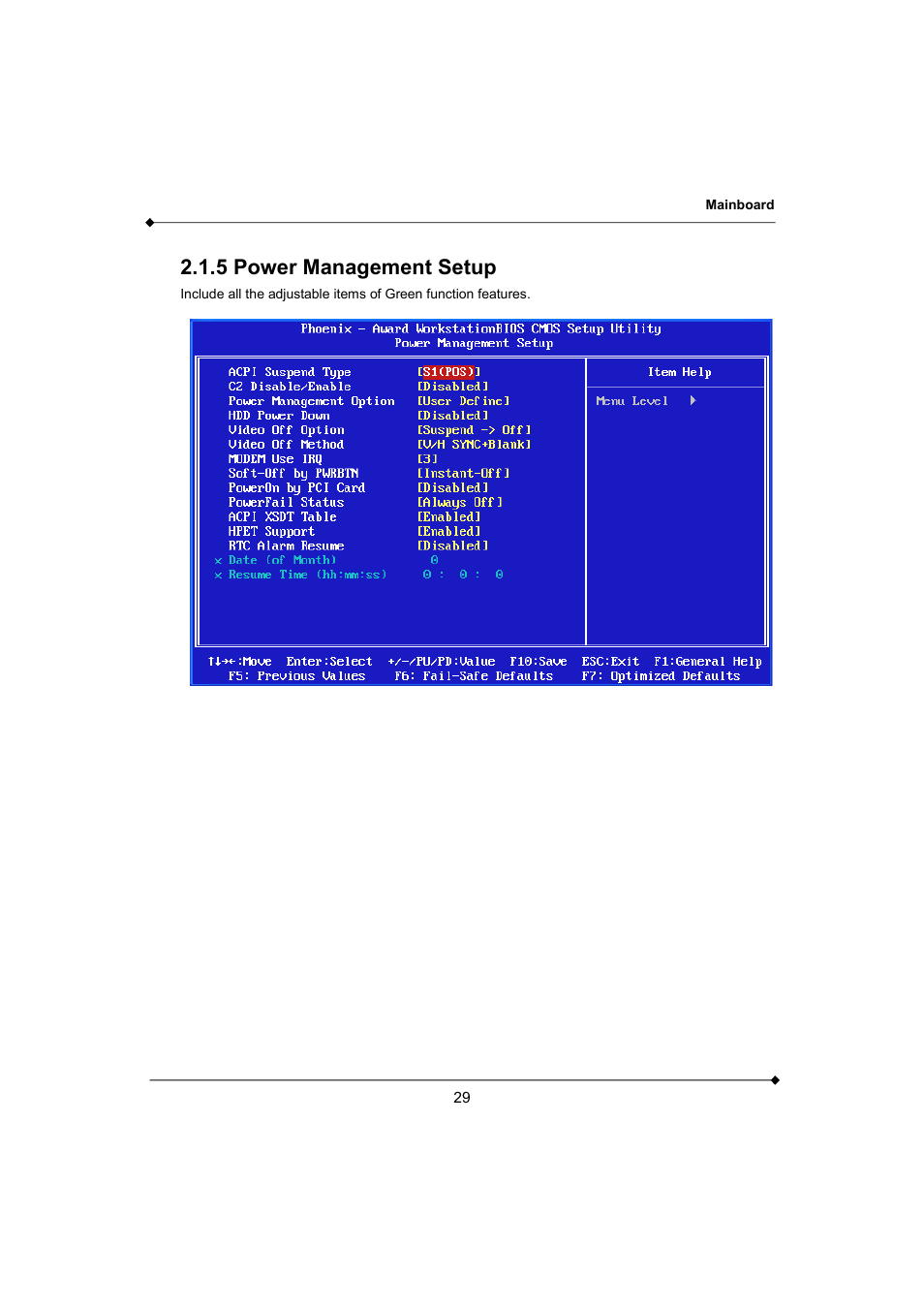 5 power management setup | AMD K3780E User Manual | Page 33 / 43