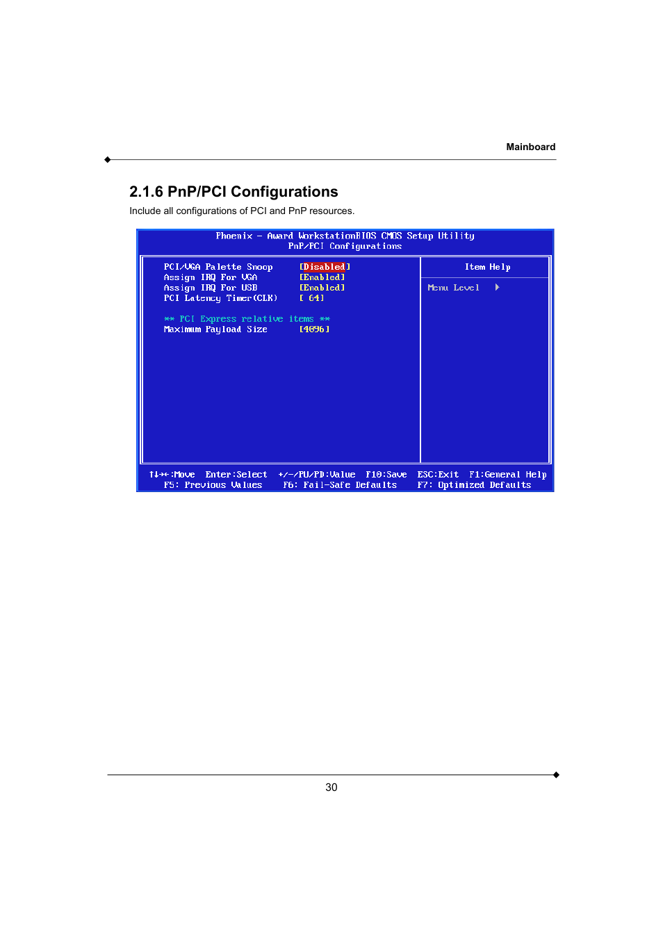 6 pnp/pci configurations | AMD K3780E User Manual | Page 34 / 43