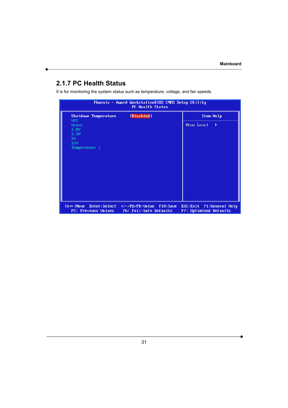 7 pc health status | AMD K3780E User Manual | Page 35 / 43