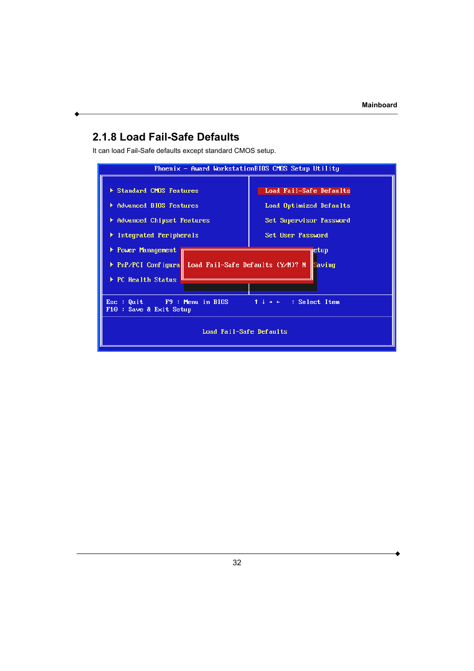 8 load fail-safe defaults | AMD K3780E User Manual | Page 36 / 43