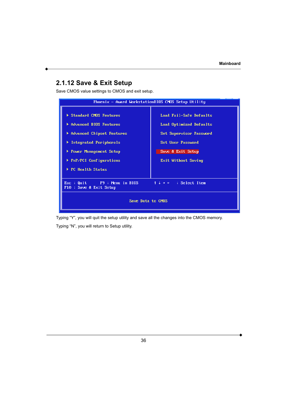 12 save & exit setup | AMD K3780E User Manual | Page 40 / 43