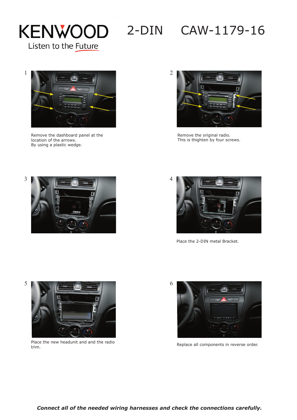 Kenwood 2-din caw-1179-16, Listen to the future, Kenwood | Kenwood CAW1179-16 User Manual | Page 2 / 2