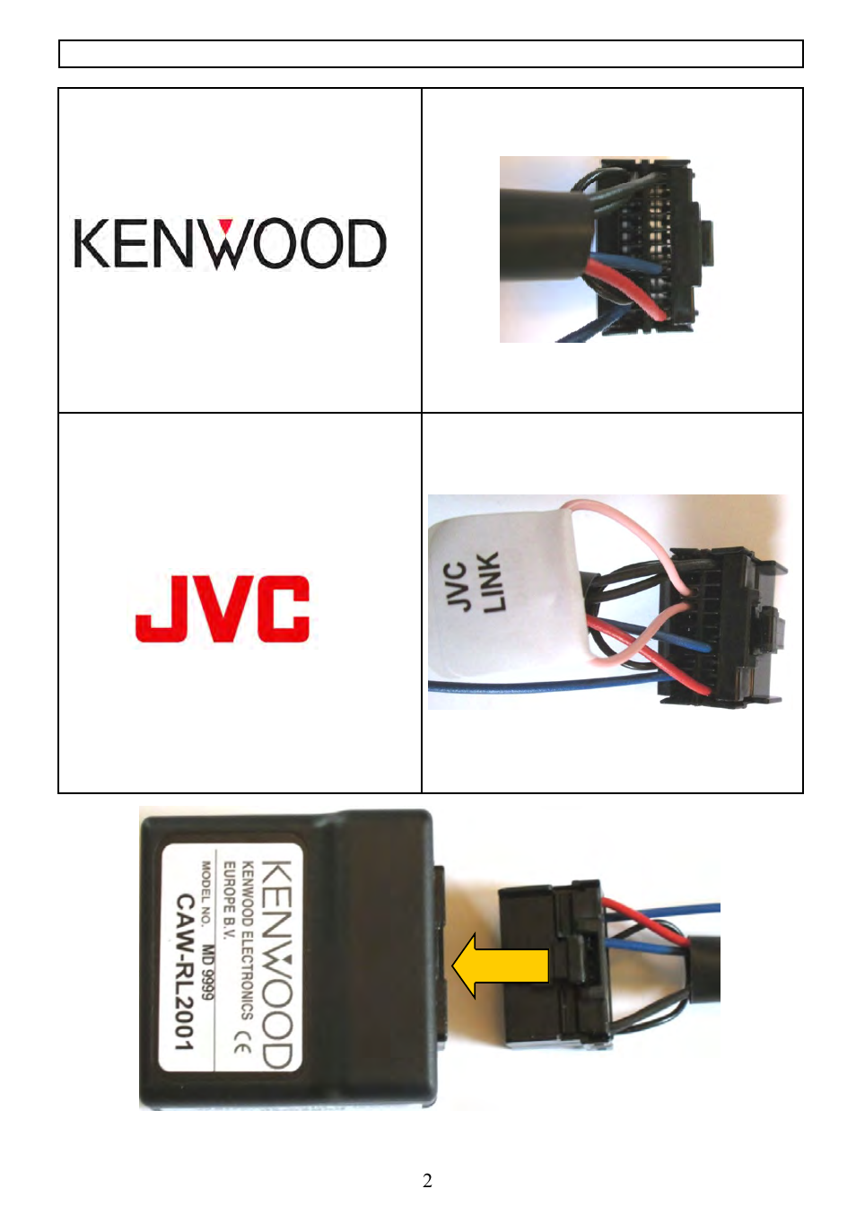 Kenwood CAW-RL2001 User Manual | Page 2 / 12