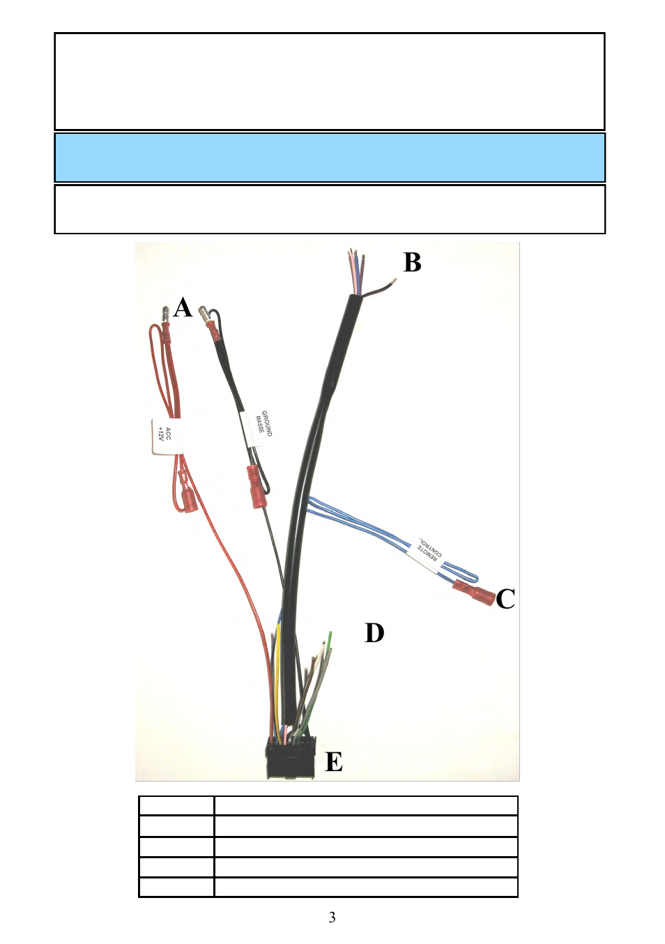 Connections, For open end & caw-dy2999 | Kenwood CAW-RL2001 User Manual | Page 3 / 12