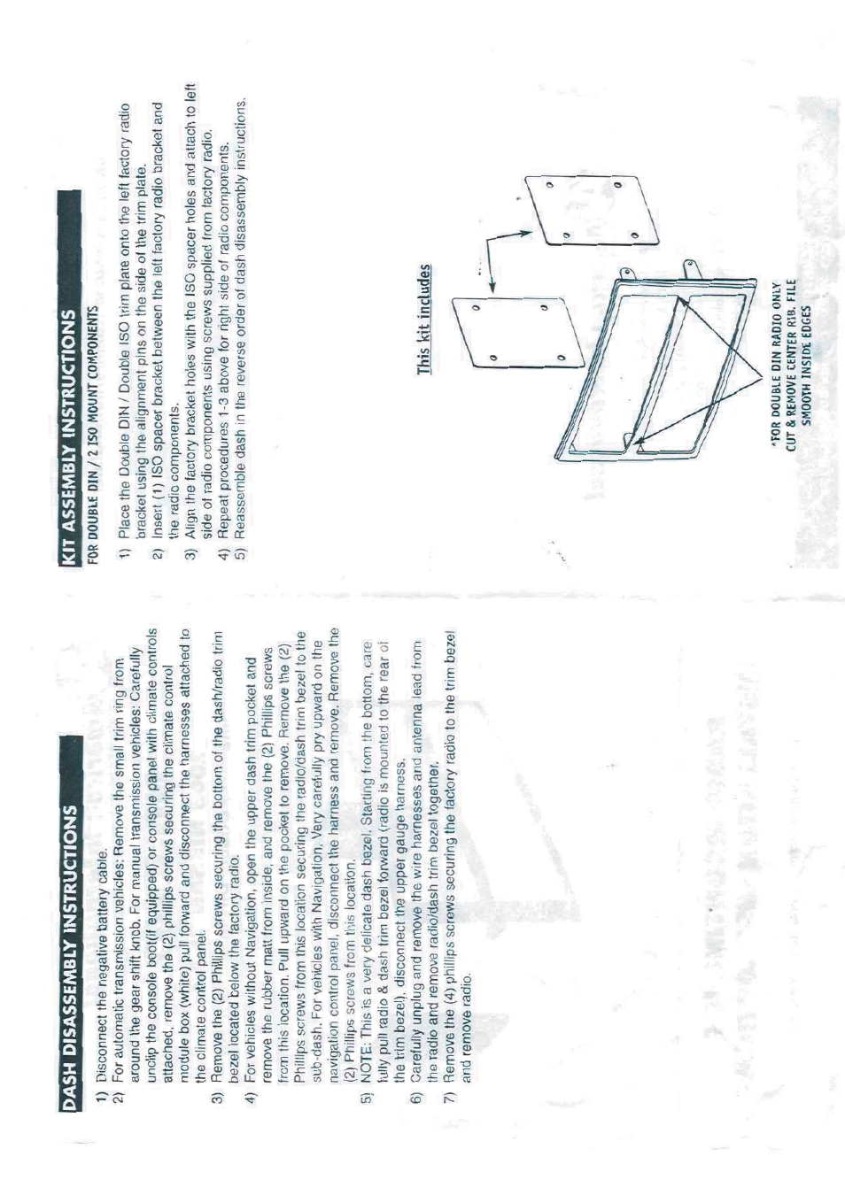 Dash disassembly instructions | Kenwood CAW1213-02 User Manual | Page 2 / 2