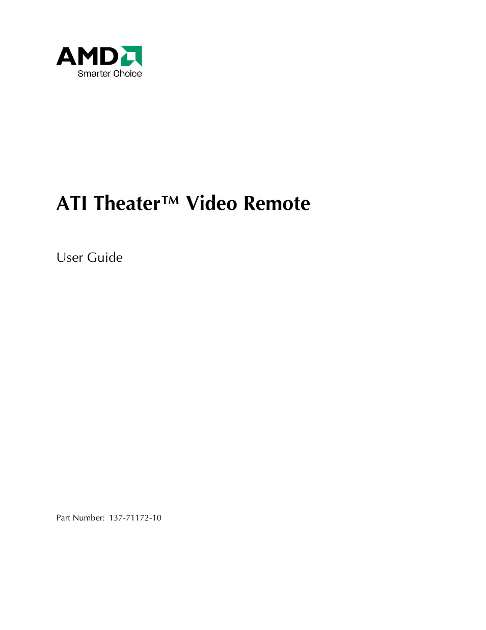 AMD ATI Theater User Manual | 16 pages