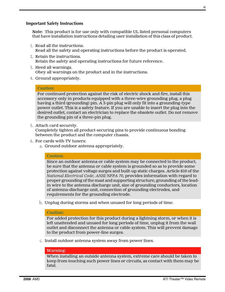 AMD ATI Theater User Manual | Page 3 / 16