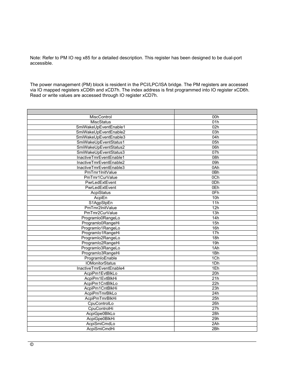 System reset register (io cf9), Power management (pm) registers, For more information.) | AMD SB600 User Manual | Page 139 / 300