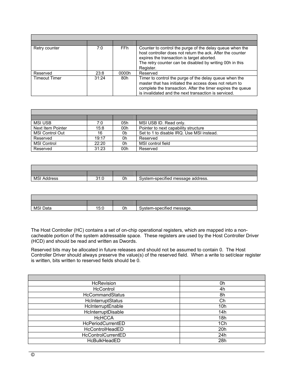 Ohci operational registers (mem_reg) | AMD SB600 User Manual | Page 51 / 300