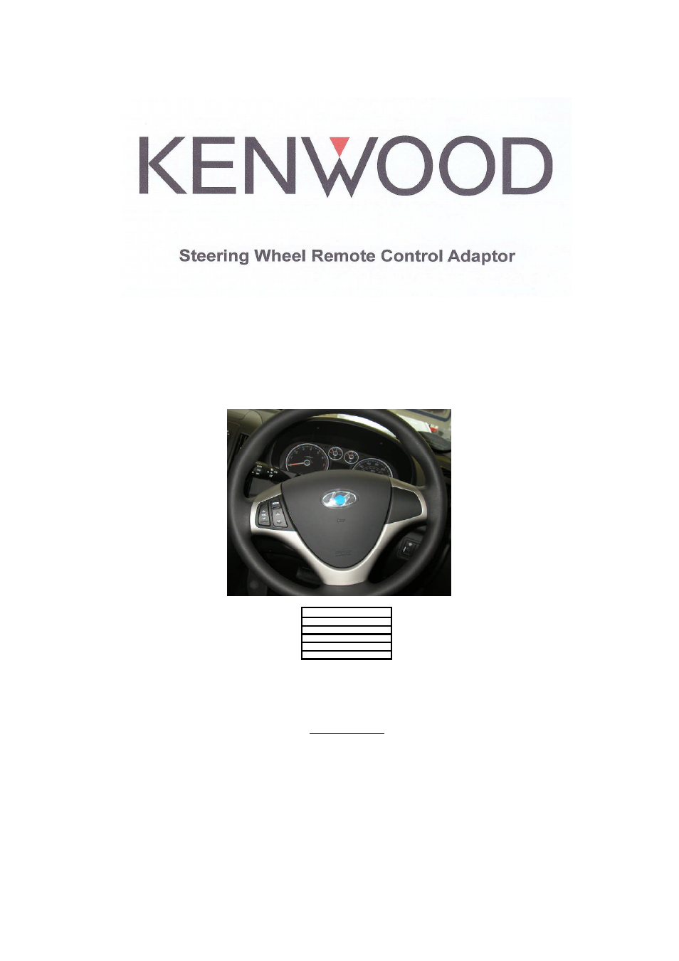 Kenwood CAW-HY2580 User Manual | 2 pages