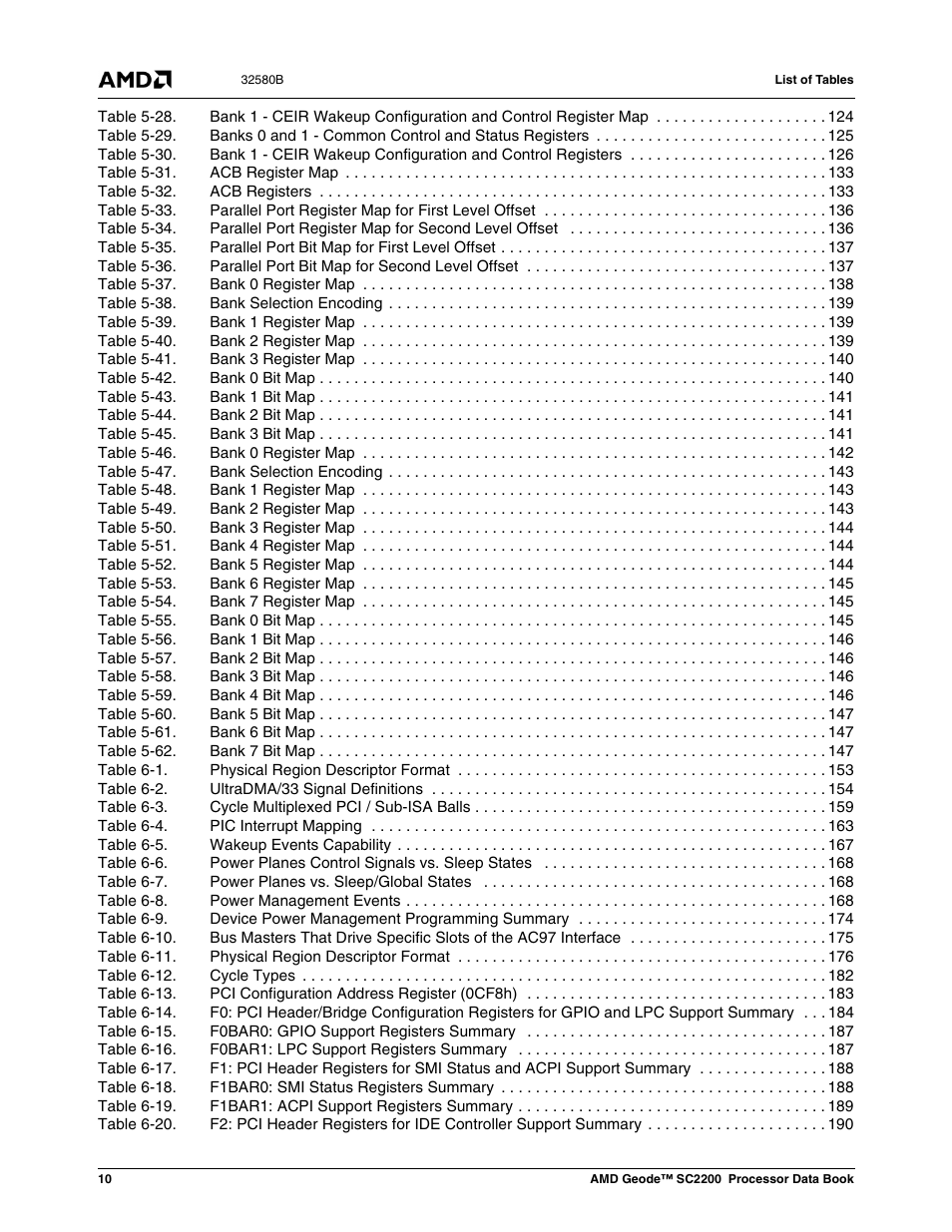 AMD Geode SC2200 User Manual | Page 10 / 429